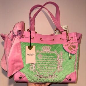 Juicy Couture Pink and Green tote daydreamer